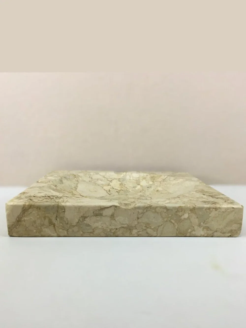 Vintage MCM 💫 Heavy Square Marble Ashtray / Trinket Catchall Dish 7.5”